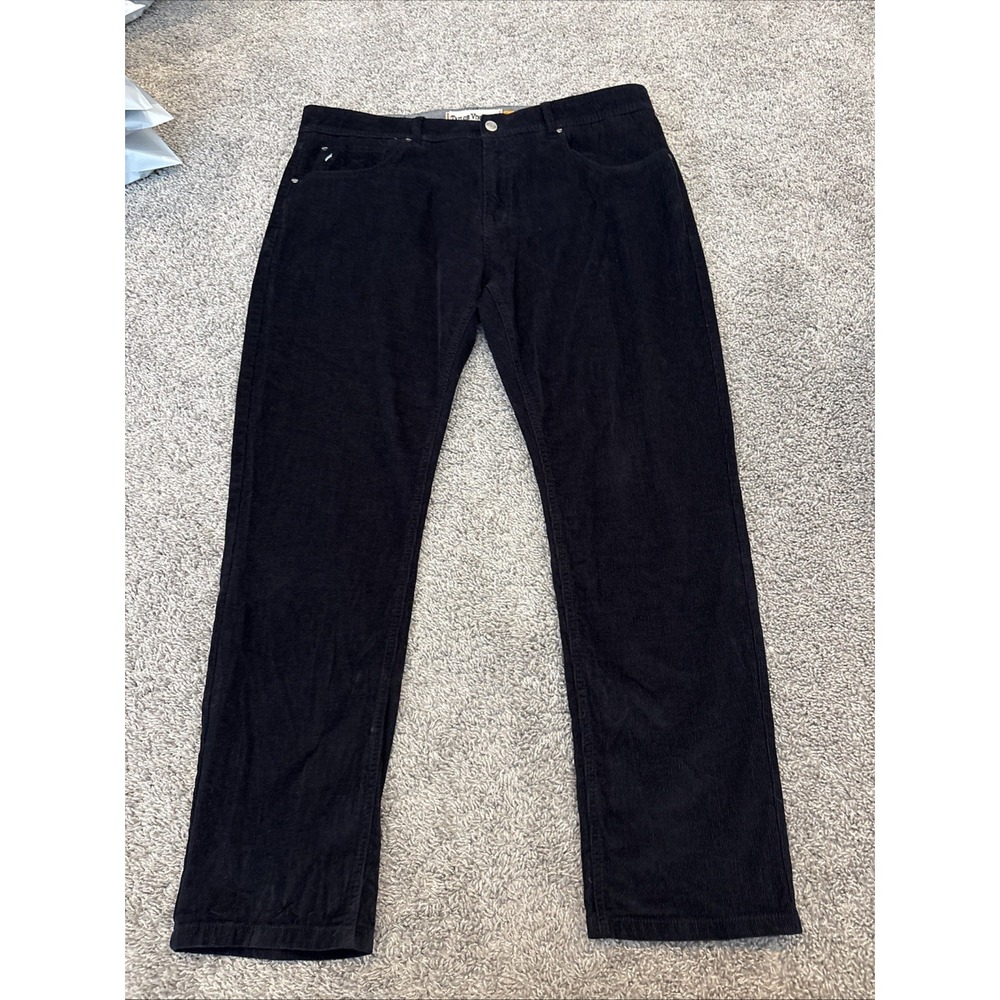 Tailor Vintage Chino Pants Mens 38x30 Navy Cotton Stretch Slim Fit Corduroy EUC